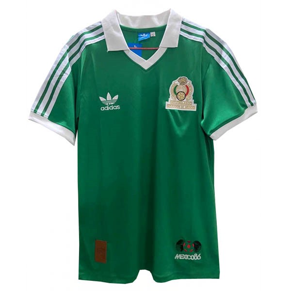 Camiseta Mexico Primera equipación Retro 1986 Verde